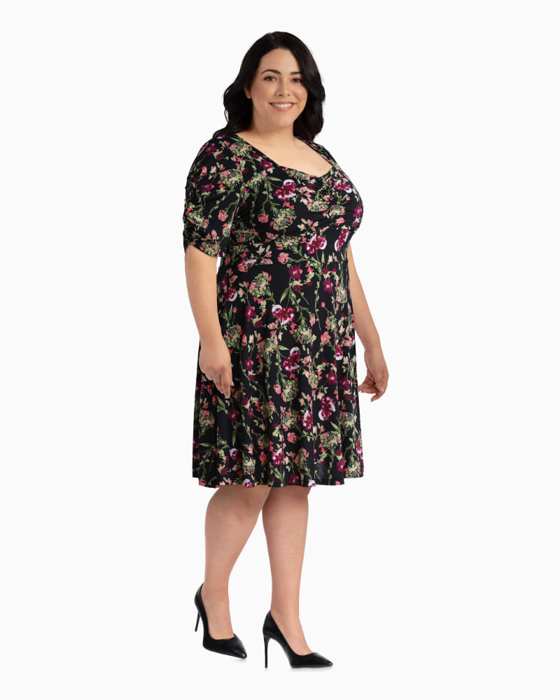 Plus size model with rectangle body shape wearing Brittney A-Line Dress by Marybelle | Dia&Co | dia_product_style_image_id:111146